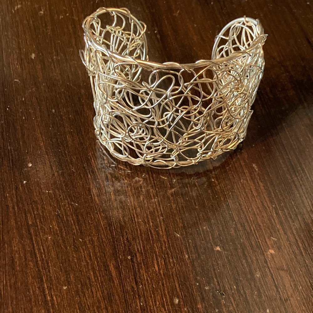 Handmade wire tangle bracelet